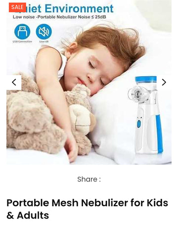 Portable Mesh Nebulizer for Kids & Adults